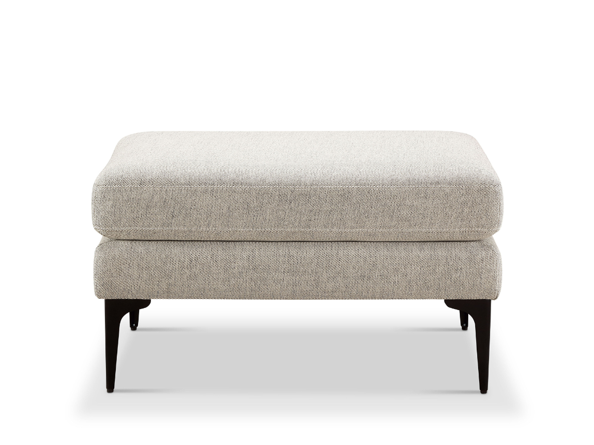 Lavina Fabric Ottoman - Beige