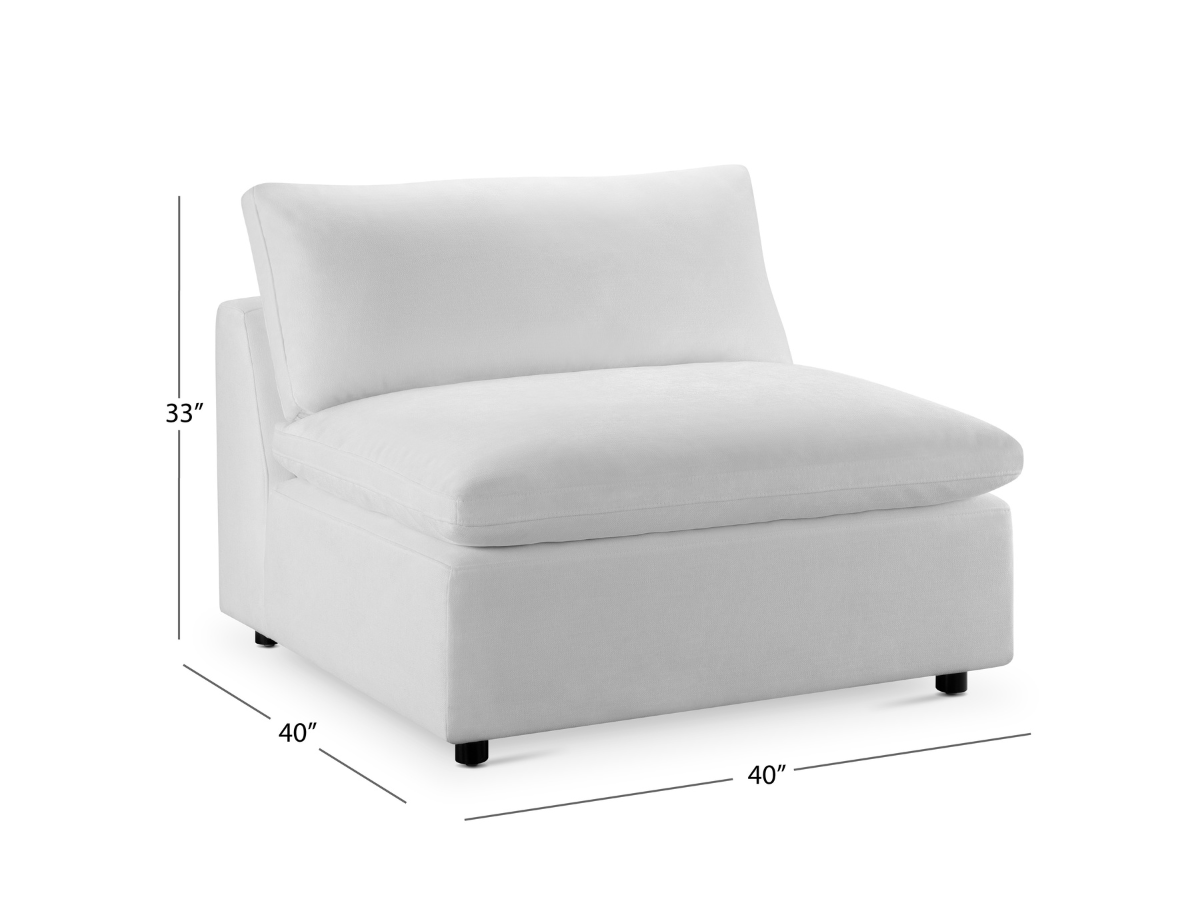 Luxe Feather and Down Armless Chair