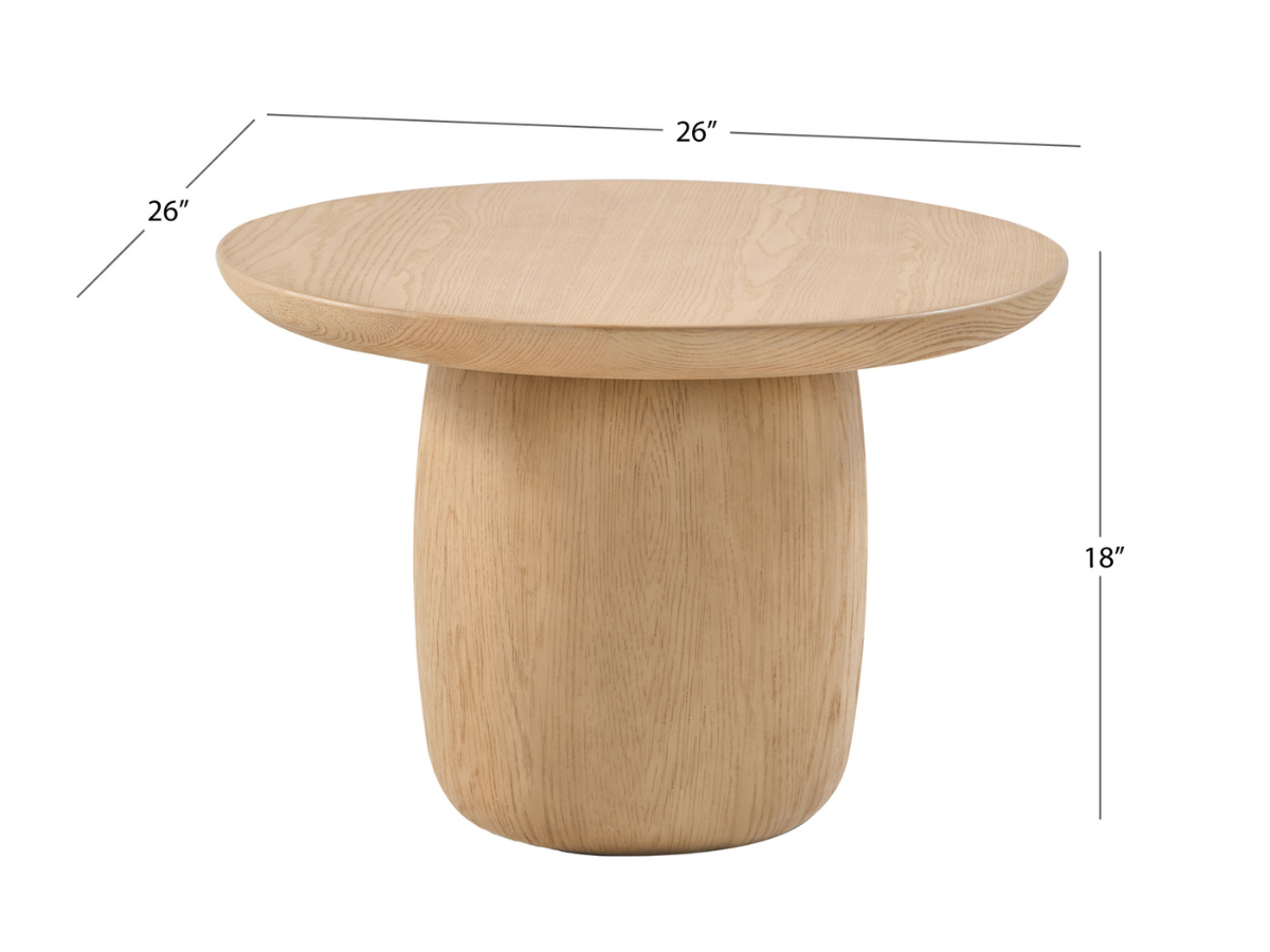 Pauline Oak End Table - Blonde