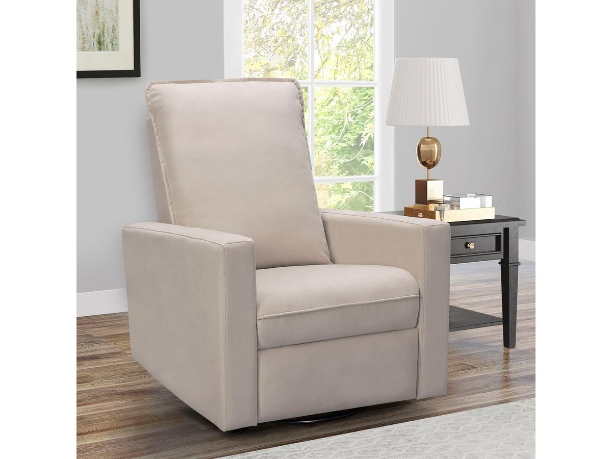 Reagan Power Swivel Glider Recliner, Beige Default Title