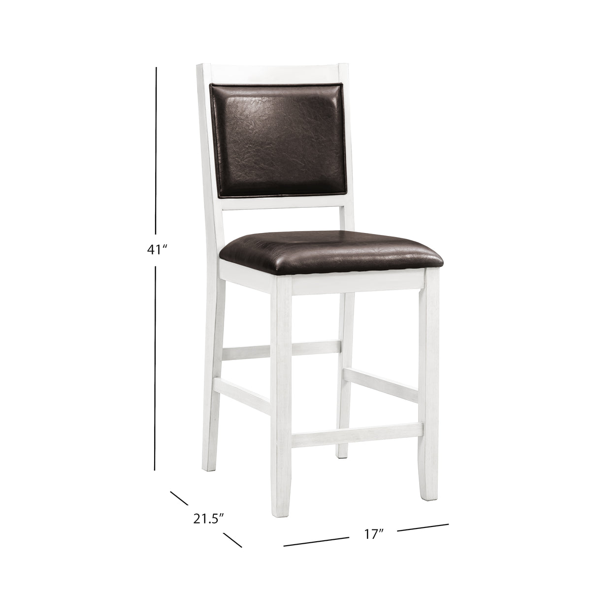 Walker Wood Counter Stool (Set of 4), White
