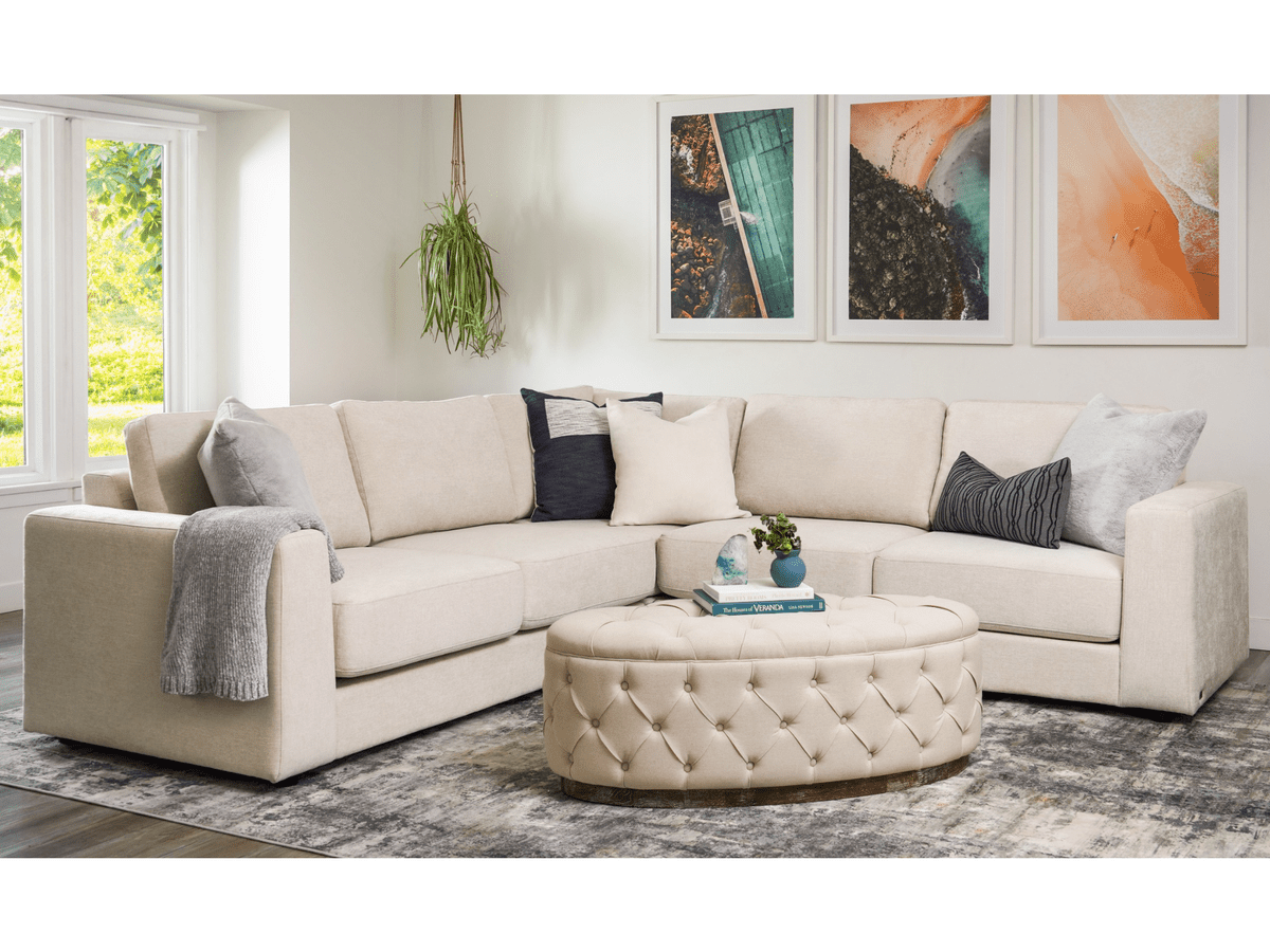 Elliot Fabric Sectional - Beige