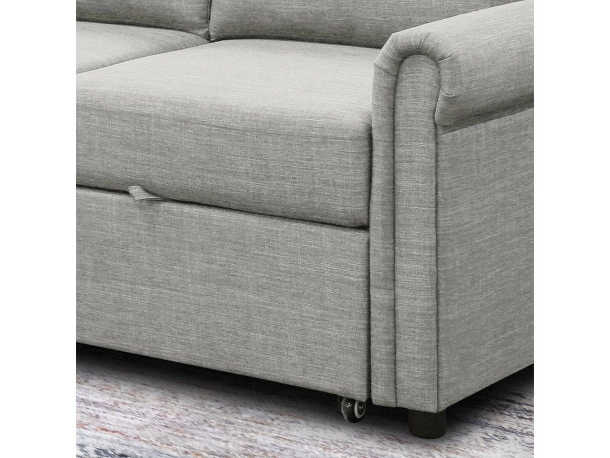 Hamilton Storage Sofa Bed Reversible Sectional, Heather Grey