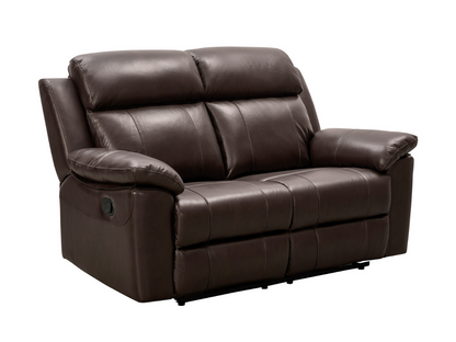 Braylen Top Grain Leather Reclining Loveseat - Brown