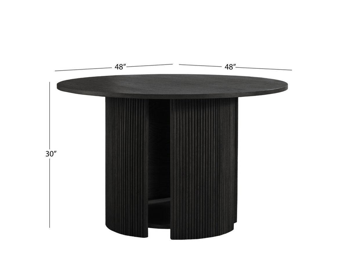 Parker 5-pc Dining Set - Black with White