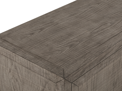 Bacara Modern Classic Wood Brushed 4 Door Sideboard 89' - Gray