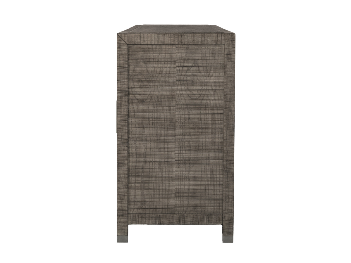 Bacara Modern Classic Wood Brushed 4 Door Sideboard 89' - Gray