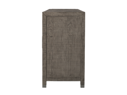 Bacara Modern Classic Wood Brushed 4 Door Sideboard 89' - Gray