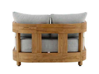 Santino® Outdoor Daybed - Gray Fabric with Teak Frame