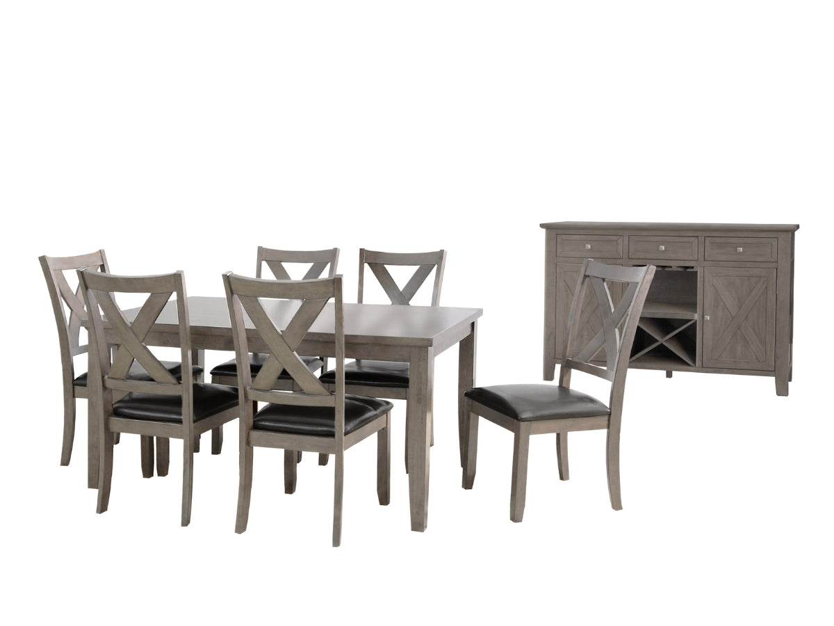 Theodore 8-pc Dining Set with Server - Gray