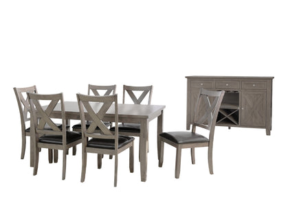 Theodore 8-pc Dining Set with Server - Gray