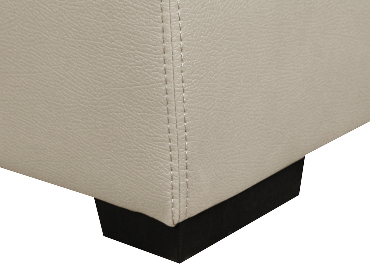 Miami Fabric Storage Sectional with Pullout Bed - Cream