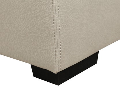 Miami Fabric Storage Sectional with Pullout Bed - Cream
