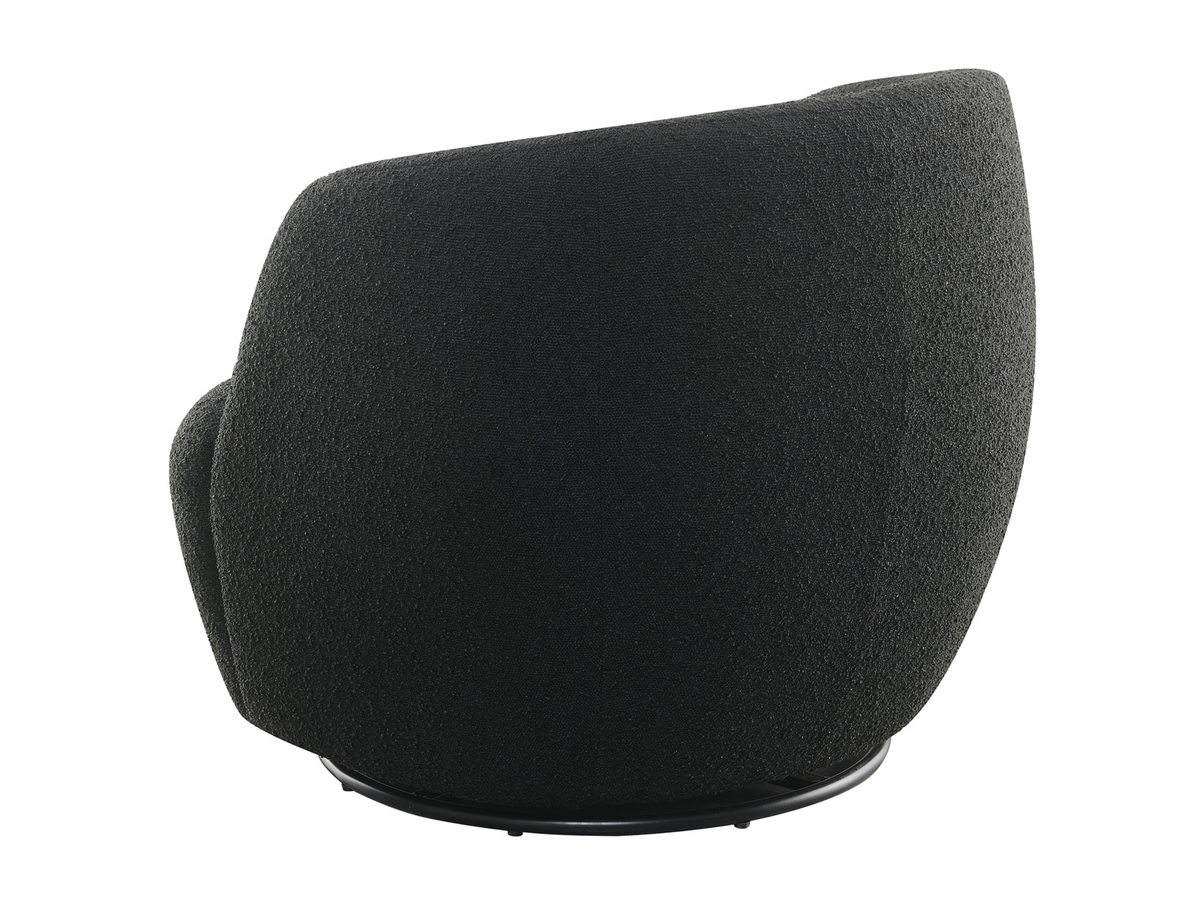 Blair Bouclé Swivel Chair - Black