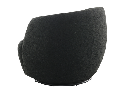 Blair Bouclé Swivel Chair - Black