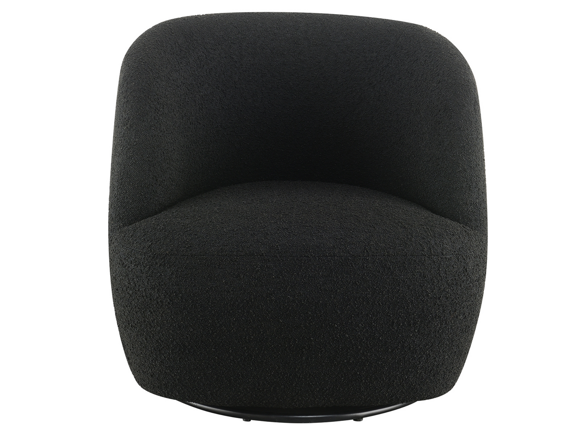 Blair Bouclé Swivel Chair - Black