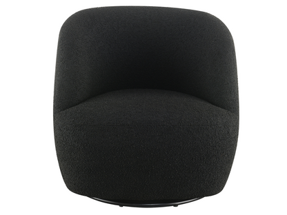 Blair Bouclé Swivel Chair - Black