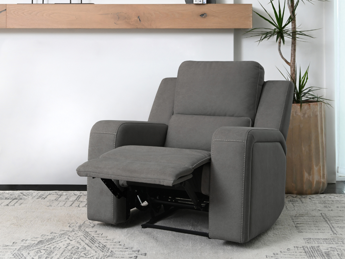 Margaret Fabric Manual Recliner - Gray