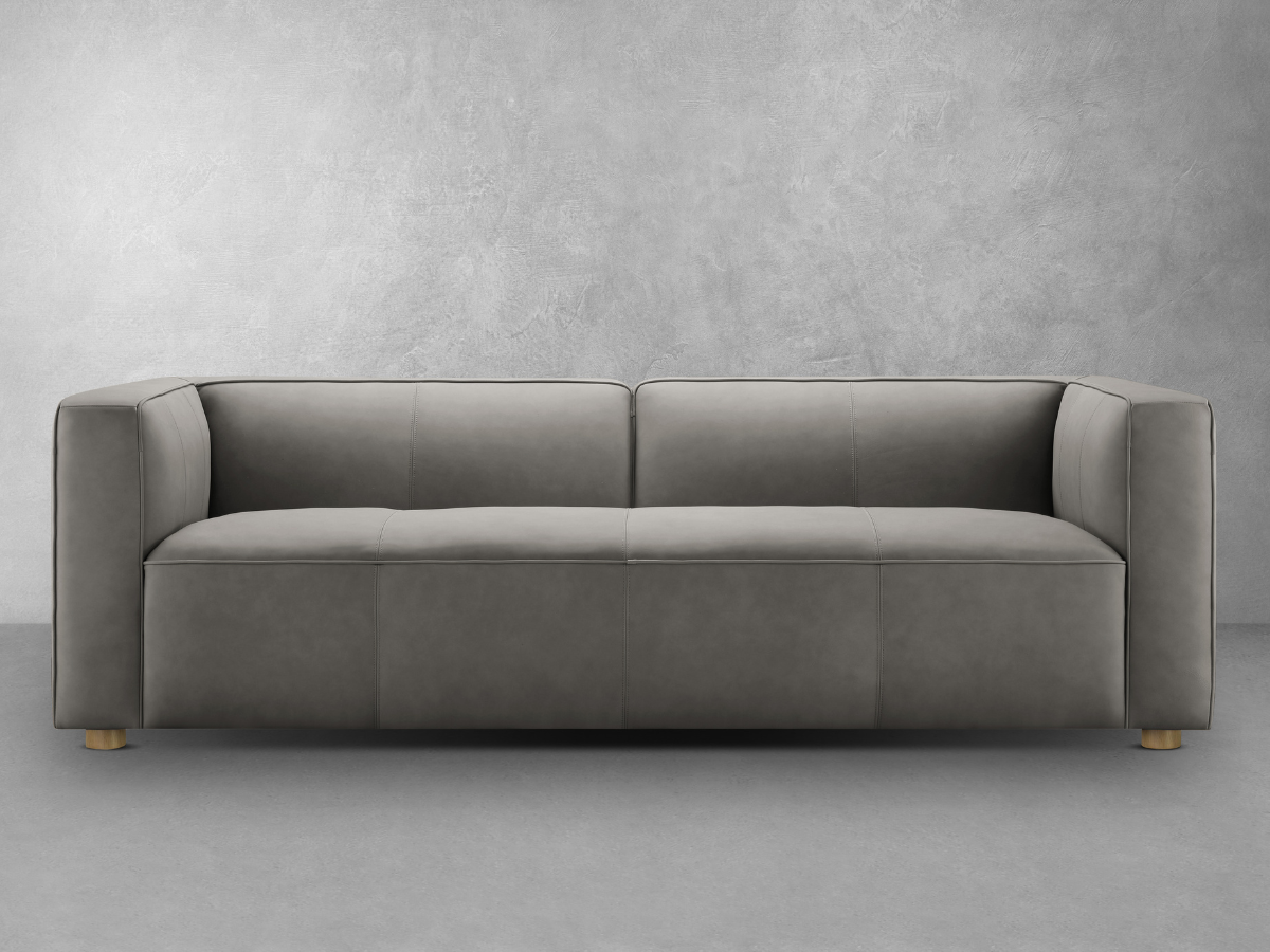 Matteo Nubuck Leather Sofa - Gray