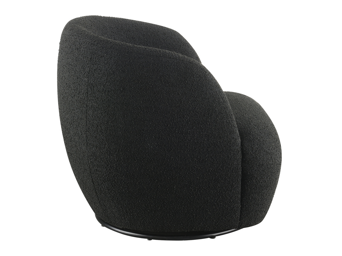 Blair Bouclé Swivel Chair - Black