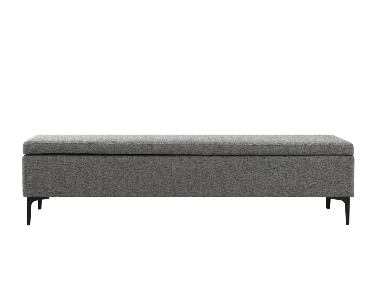 Evella Upholstered Storage Bench - Gray - King