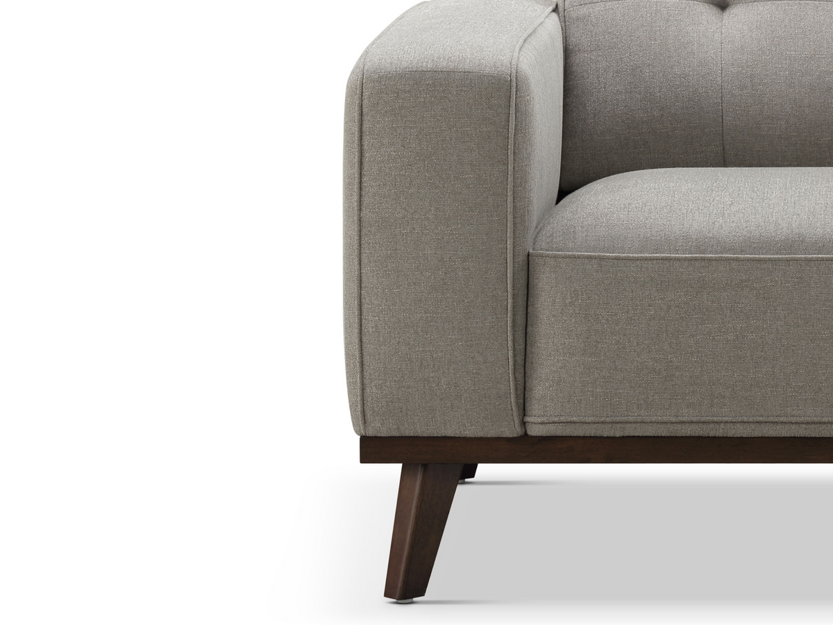Vicenza Mid-Century Upholstered Sofa - Gray