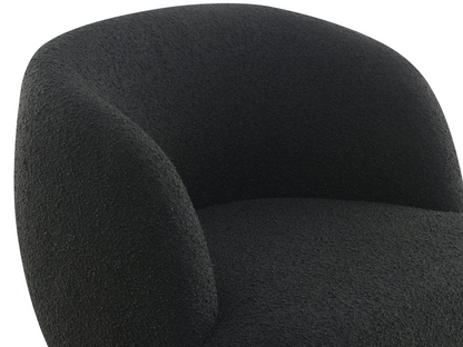 Blair Bouclé Swivel Chair - Black