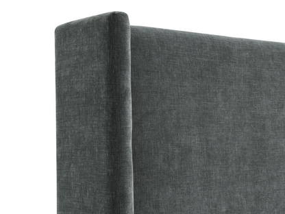 Lennon Upholstered Bed - Charcoal - Queen