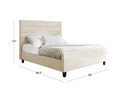 Seneca Upholstered Bed - Cream - Queen