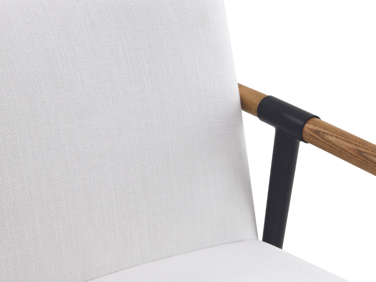 Parker Stain-Resistant Fabric Dining Chair - White