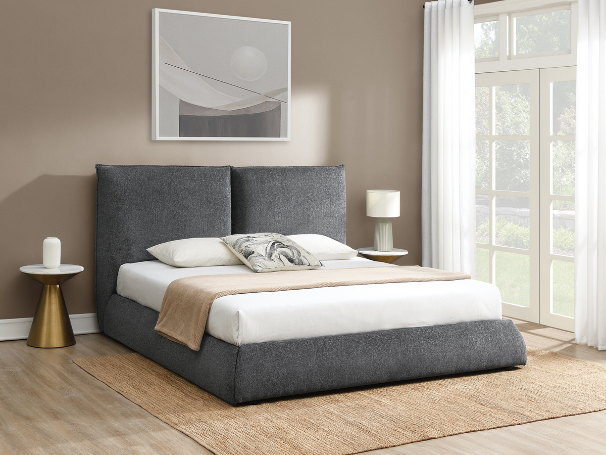 Elsen Upholstered Bed - Charcoal - Queen