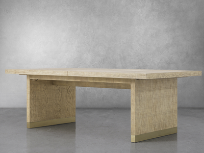 Bacara Modern Classic Wood Brushed Extendable Dining Table - Natural