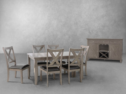 Theodore 8-pc Dining Set with Server - Gray