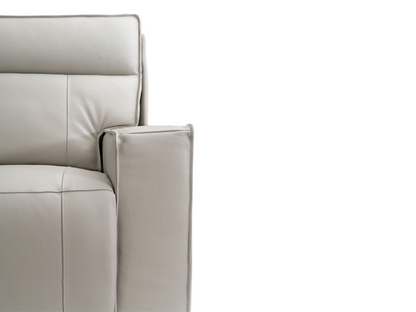 Layton Leather Power Reclining Loveseat - Gray