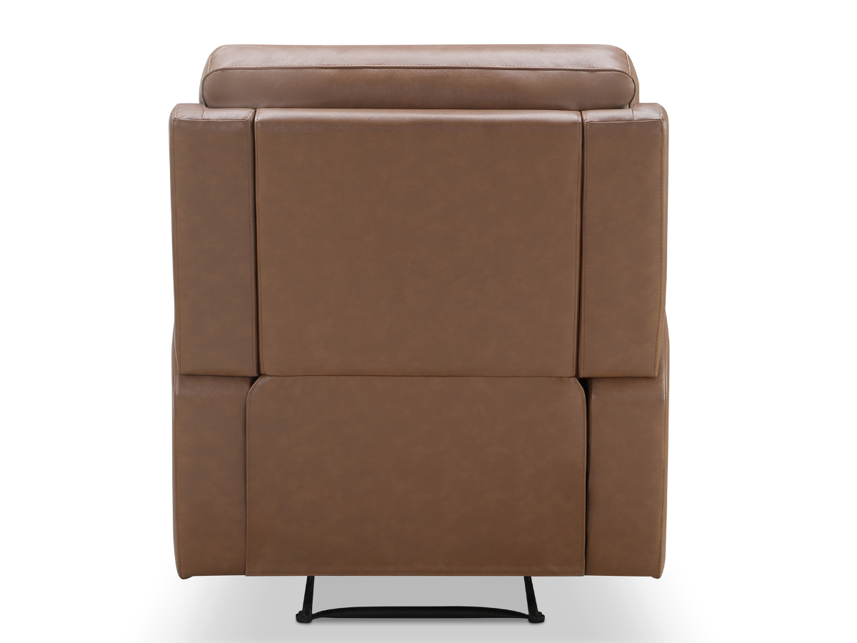 Waylen Top-Grain Leather Manual Recliner - Camel