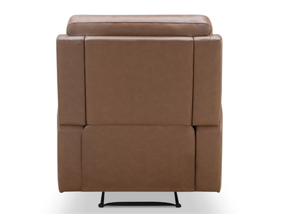 Waylen Top-Grain Leather Manual Recliner - Camel