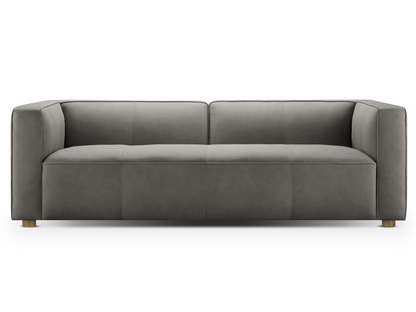 Matteo Nubuck Leather Sofa - Gray