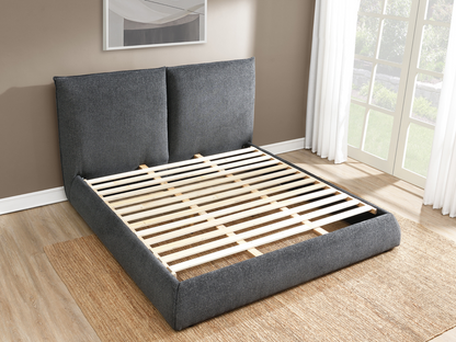 Elsen Upholstered Bed - Charcoal - Queen