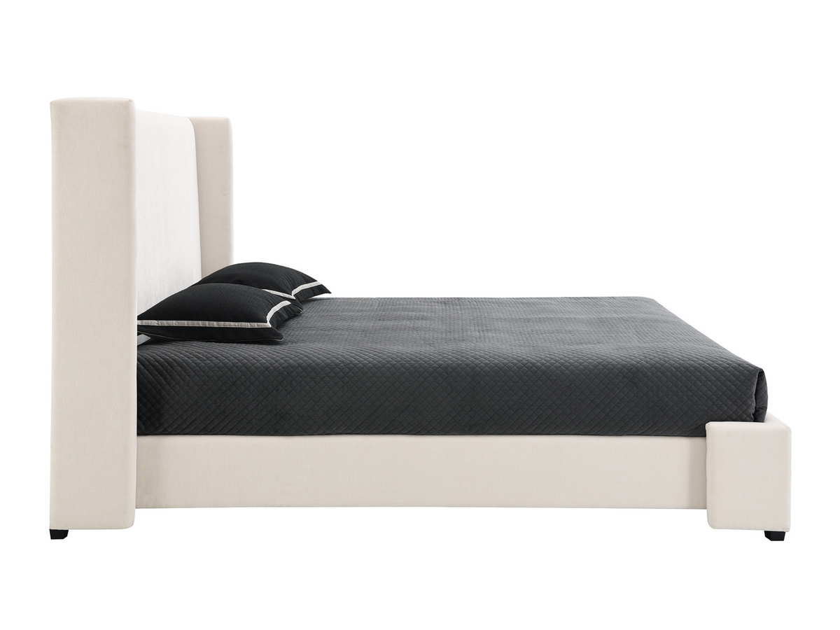 Lennon Upholstered Bed - Ivory - King
