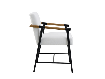 Parker Stain-Resistant Fabric Dining Chair - White
