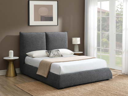 Elsen Upholstered Bed - Charcoal - Queen