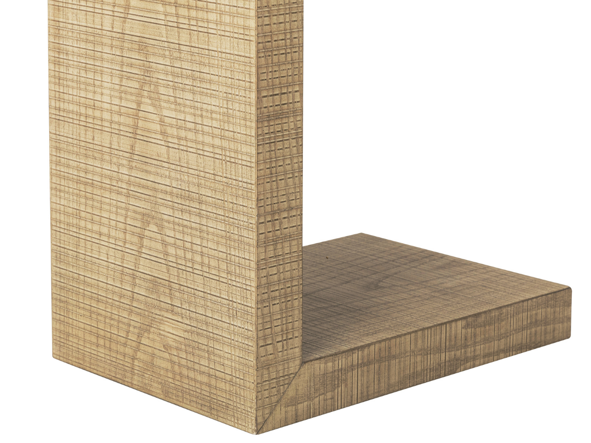 Bacara Modern Classic Wood Pull Up End Table - Natural