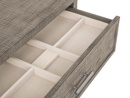 Bacara Modern Classic Wood Brushed 6-Drawer Dresser 72' - Gray