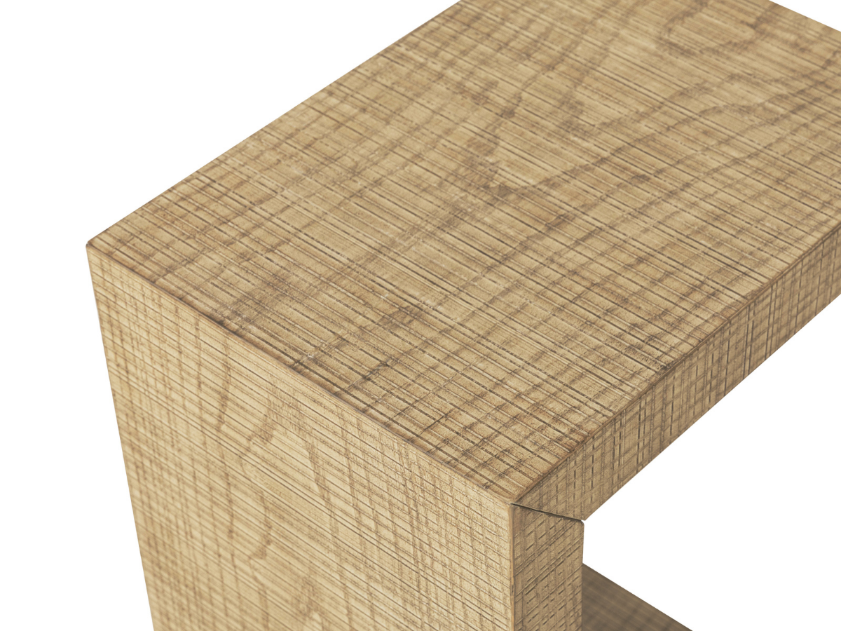 Bacara Modern Classic Wood Pull Up End Table - Natural