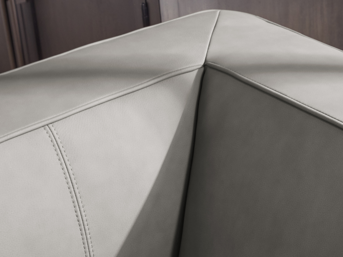 Matteo Nubuck Leather Sofa - Gray