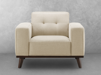 Vicenza Mid-Century Upholstered Chair - Beige