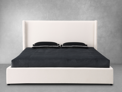 Lennon Upholstered Bed - Ivory - King