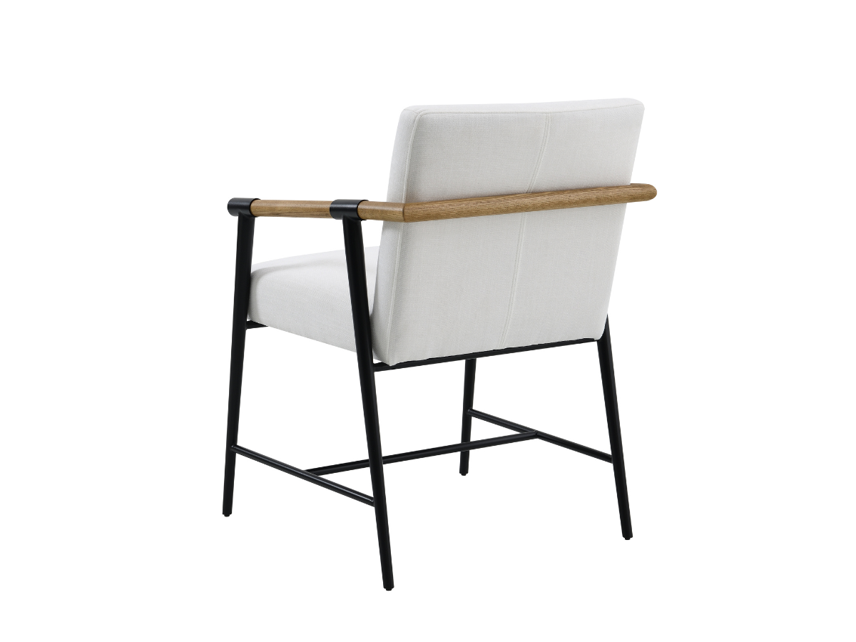 Parker Stain-Resistant Fabric Dining Chair - White