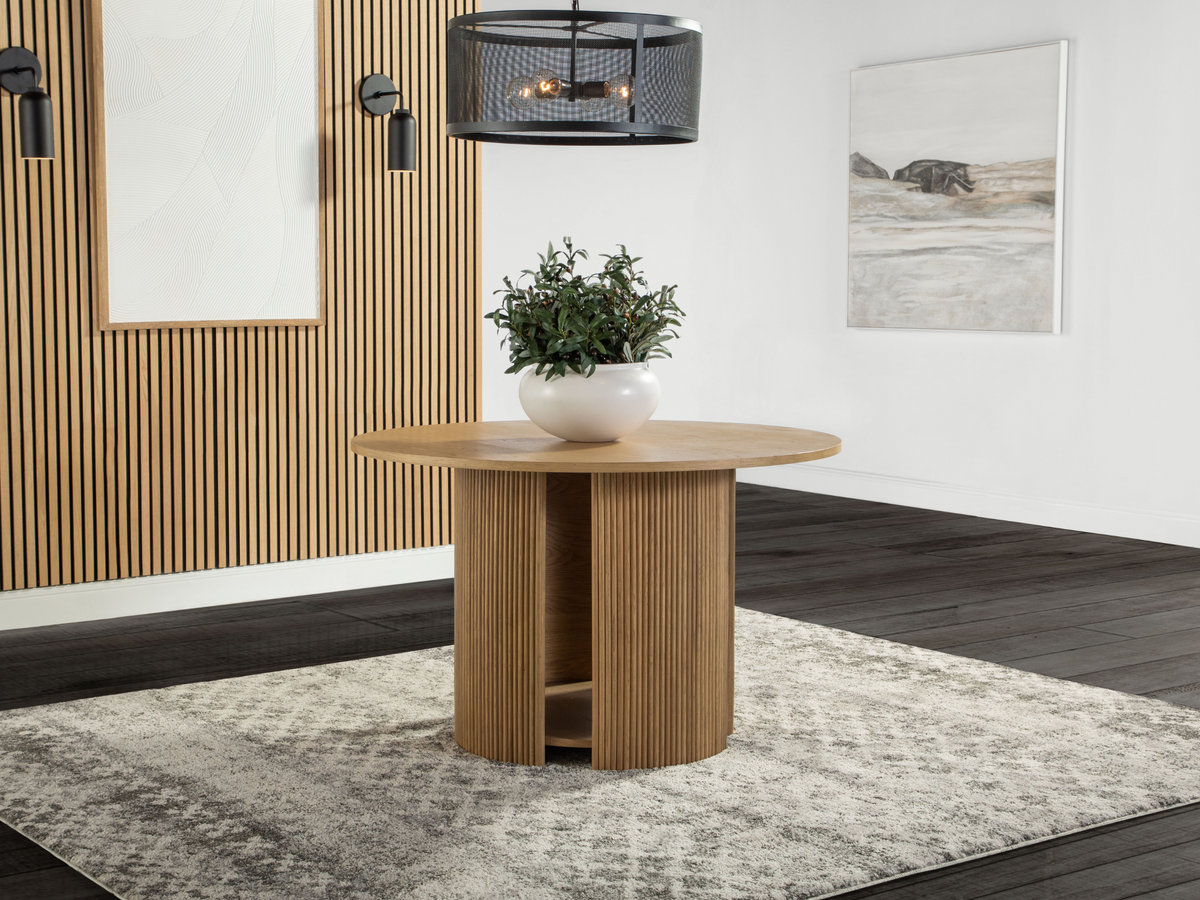 Parker 5-pc Dining Set - Natural with White