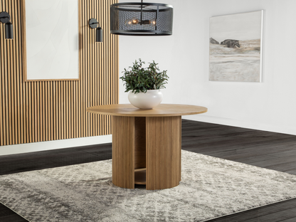 Parker 5-pc Dining Set - Natural with White